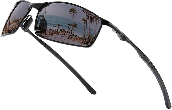 Men's Sports Glasses Polarised Sunglasses for Outdoor Metal Frame UV Protection Driving Fishing Cycling Running Driving Glasses