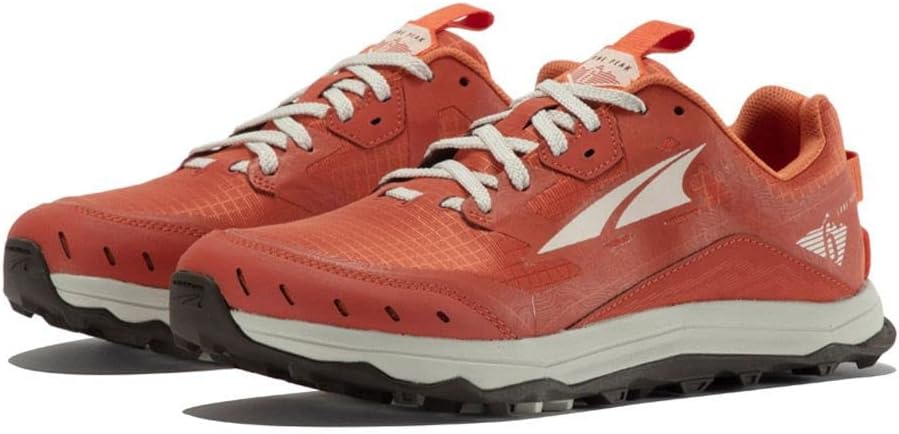 ALTRA Women's Lone Peak 6 Running Shoe, Red/Gray, 9.5 Medium
