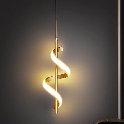 Modern Spiral Wall Sconce Lighting - 12W Warm White Bedside Chandelier Lamp for Living Room, Bedroom, Hallway, and Stairs - Elegant Gold Design