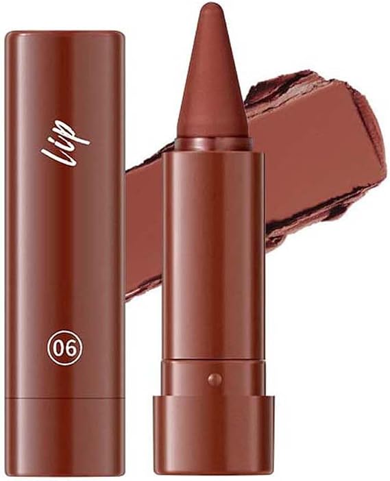 6 Colour Matte Lipstick & Liner Kit | 2-in-1 Waterproof Lip Pencil, Velvet Matte Finish, Multi-Shade Makeup Set 1.2g YBG1410YU