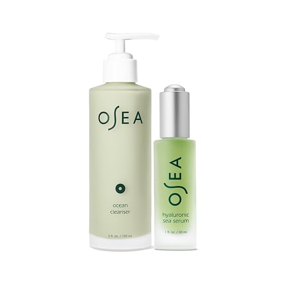 OSEA Cleanse & Hydrate Duo - Ocean Cleanser Face Cleansing Gel & Hyaluronic Acid Sea Serum