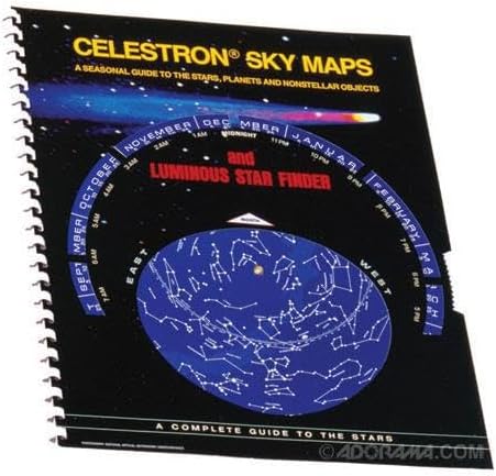 Celestron Sky Maps Seasonal Star Charts for Stargazing | Learn Constellations & Deep-Sky Objects, Learn the Night Sky, Constellation Guide, Beginner Friendly, Planisphere