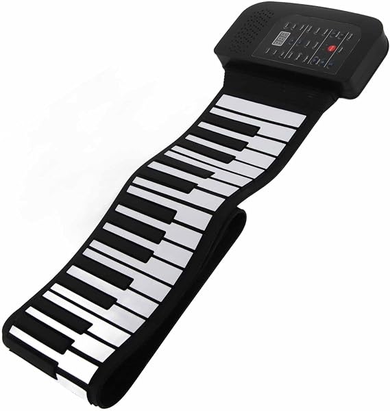 Roll Up Keyboard Piano, Silicone 88 Keys Roll Up Piano Keyboards Hand Educational Portable with Touch Control Panel for Beginners Learning (88 keys in English)