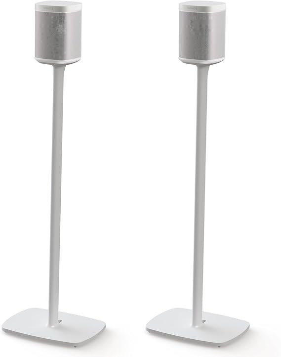 FLEXSON Floor Stand for SONOS ONE or PLAY:1 Pair, White