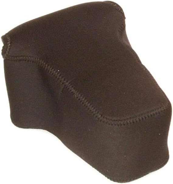 OP/TECH USA Soft Pouch Compact digital camera case, lightweight accessories pouch, sleek neoprene sleeve for DSLR, perfect for travel durable protection in style Rangefinder/Telephoto, Black