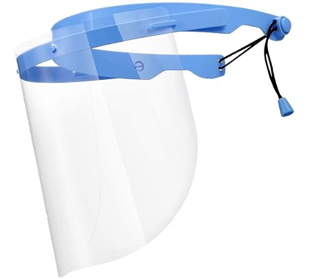 Adjustable Anti-fog Dental Full Face Shield with 10 Protective Replaceable Plastic Film