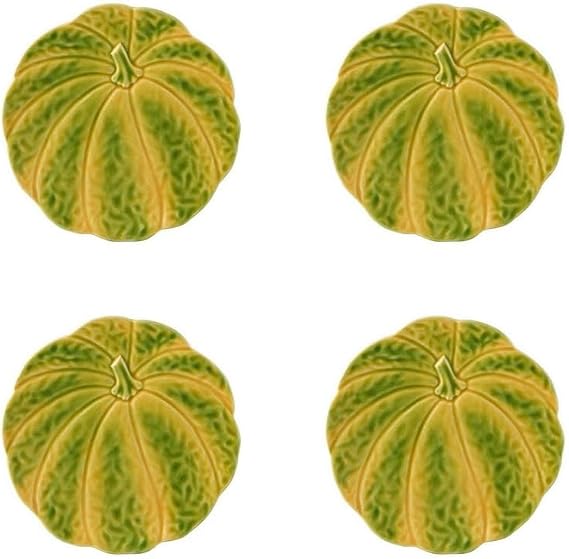 Bordallo Pinheiro Pumpkin Dessert Plate, Set of 4