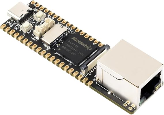 Waveshare Luckfox Lyra Plus RK3506G2 Linux Micro Development Board, Integrates Tripe-core ARM Cortex-A7 and ARM Cortex-M0 Processors, with Ethernet Port, Without Header