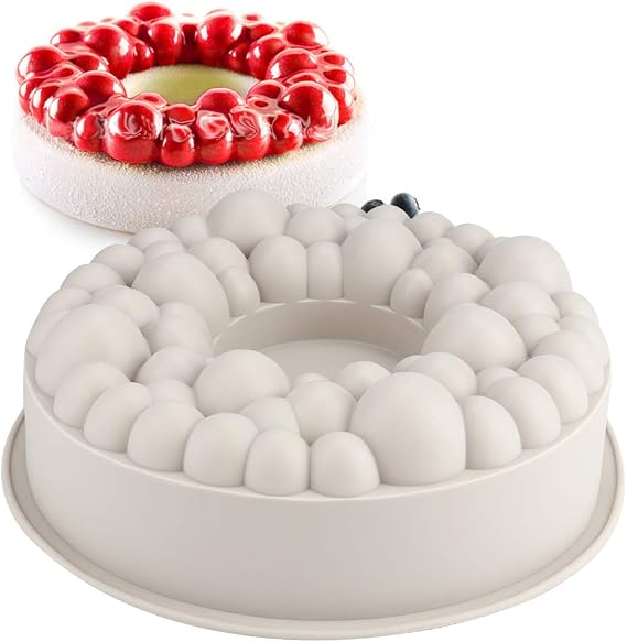 Topyond Silicone Cake Molds, Round for DIY Cakes | and Decorations, for Kitchen Baking Use, Durable Mousse