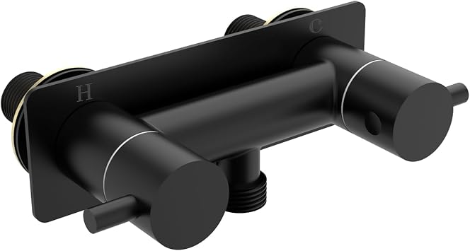 All Metal RV Shower Faucet Black, TONNY 4" Camper Shower Faucet Valve Diverter, Replacement for RV Camper Shower Faucets, Matte Black