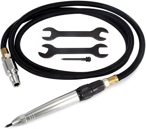 Engraving Pen Air Scribe, Engraver Pen Pneumatic Pencil Die Grinder Kit, Engraving Pen for Metal, Wood, Glass and Plastic, 1x Extra Stylus Tip