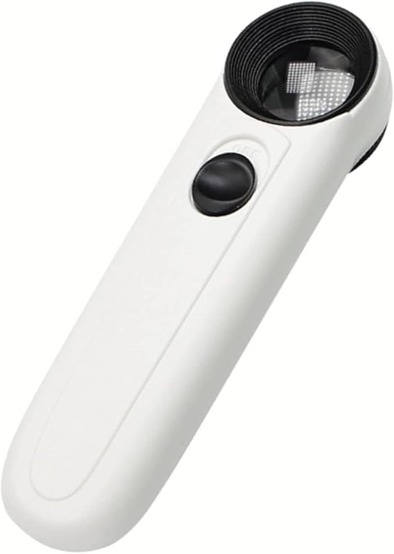 Microcase 40X 21mm Pilli Işıklı El Büyüteç - AL5032