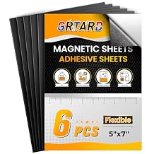 Grtard 8 x 10 Magnetic Sheets with Adhesive Backing, 10 Pack Flexible Magnet Sheets with Adhesive for Stickers, Strong Cuttable Magnetic Sheet for Crafts, Photos, DIY
