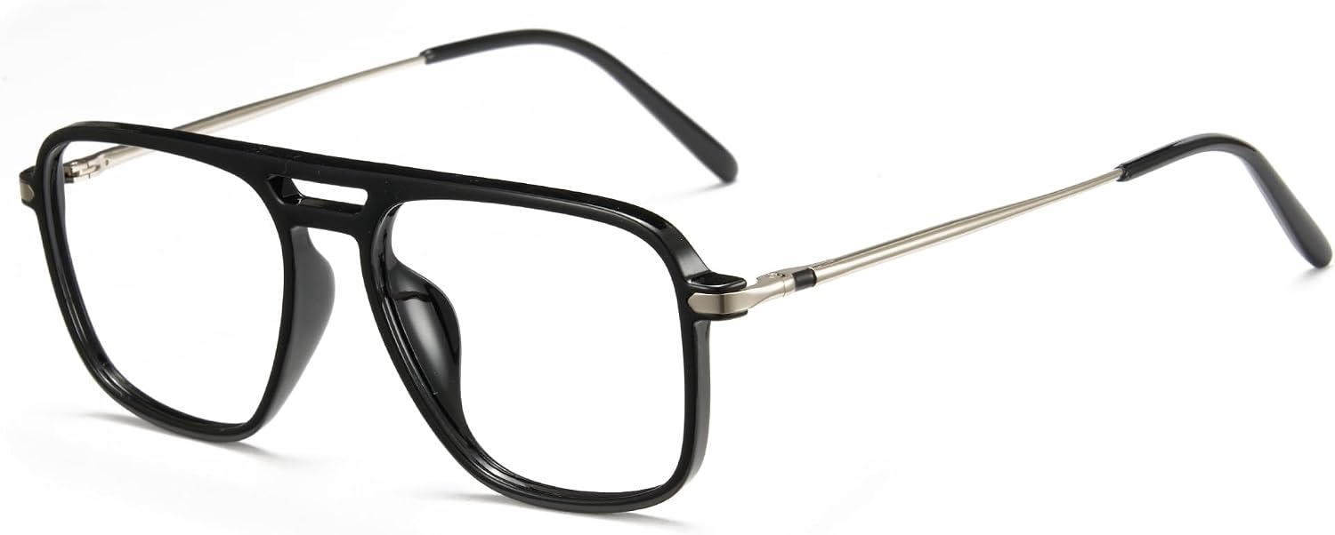 Cyxus Aviator Blue Light Blocking Glasses for Women Men TR90 Frame Pilot Retro Style Computer Gaming Anti Eye Strain 8186
