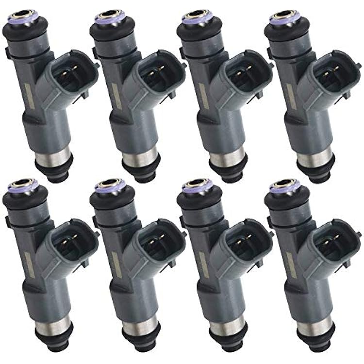 8Pcs 16600-ZJ50A FJ1076 Fuel Injectors 12 Holes Engine Nozzles Compatible for Nissan 2006-2015 Armada 8 Cyl Titan VK56DE 5.6L-V8, 2016-2018 Frontier VQ40DE 4.0L