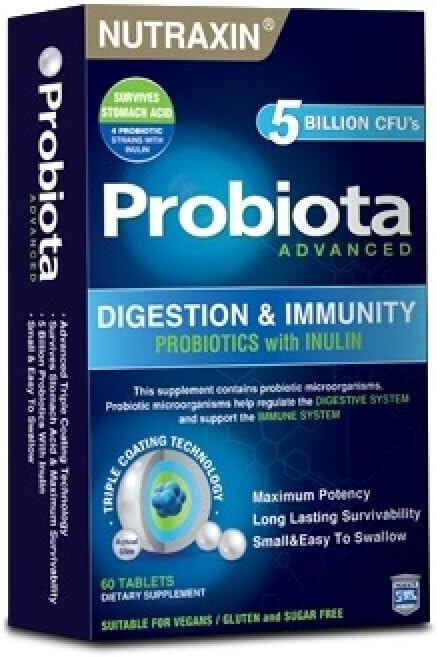 Nutraxin Probiota Advanced, 5 Milyar CFU, Probiyotik Takviye, 60 Tablet