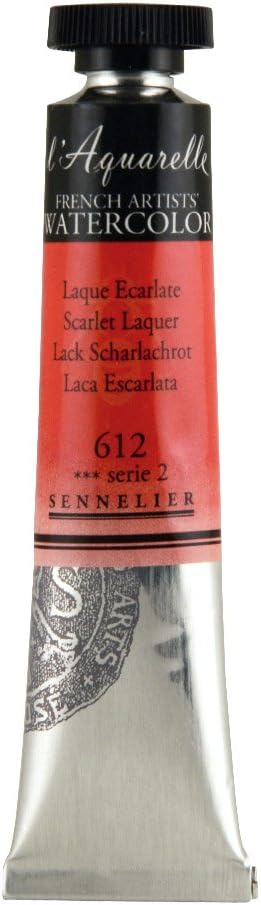 SENNELIER L'Aquarelle French Watercolor, 21ml Tube, S2 Scarlet Laquer