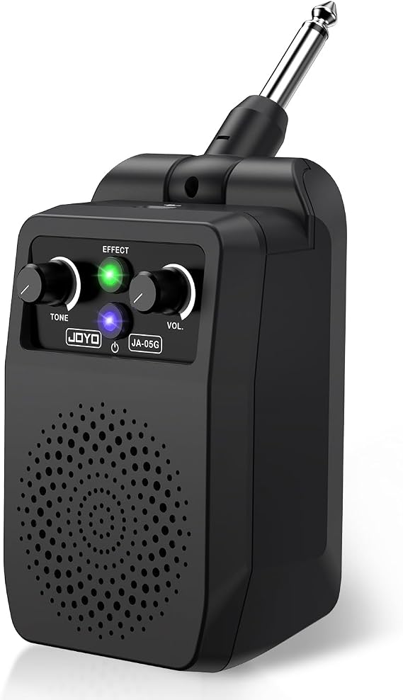 JOYO Mini Amp 5W Portable Plug in Practice Electric Amp Bluetooth Rechargeable Combo Guitar Amplifier Built-in 4 Effects Clean, Overdrive, Distortion, Reverb (JA-05G)