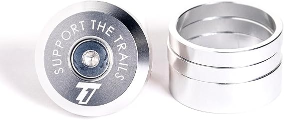 Trail One Components Top Cap & Spacer Kit - Silver (Raw)