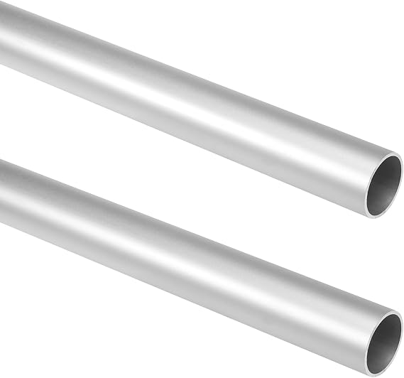 Vigorous Aluminum Tube, 2PCS 1-7/8" OD x 1Ft Length 6030 Aluminum Round Tube, 0.1" Wall Thickness, T5 Aluminum Tubing for DIY Projects, Home Decorations, Frames, Machine, Architectural Applications