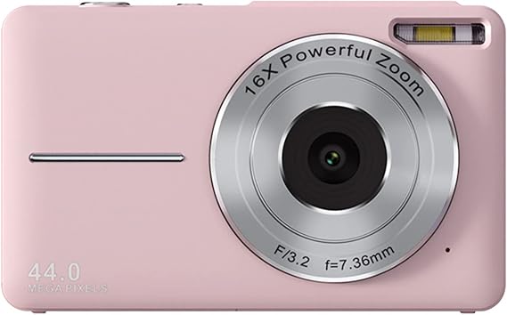 1080P Pink Digital Camera Mini Camera for Photography Vlog Camera Anti-shake 44 Million 16x Digital Zoom 2.5 Inch LCD Screen Continuous Shooting Professional Camcorder Cool