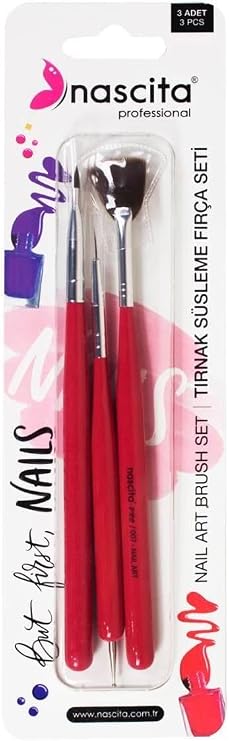 Nascita Nail Art Nail Decoration Brush Set 3-Piece - 06