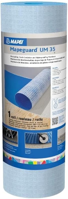 Mapei Mapeguard UM 35 Uncoupling Membrane Underlayment 1/8" 54 SqFt Roll