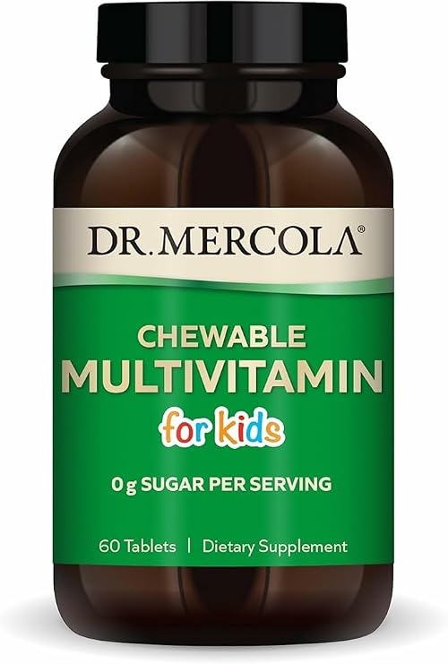 Dr. Mercola Chewable Multivitamin for Kids, Orange Flavor, 60 Tablets