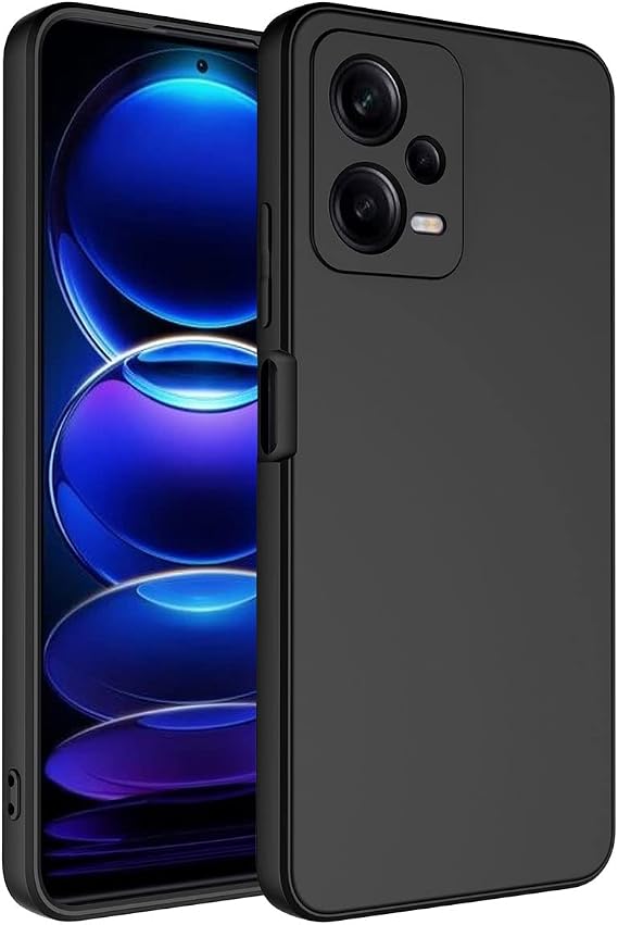 Coverzone Redmi Note 12 Pro 5G İle Uyumlu Kılıf Z-Mara Lansman Vieri Tam Koruma Arka Kapak Kamera Koruma Çıkıntılı Pürüzsüz Siyah