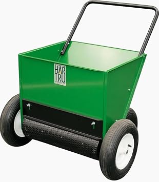 BuyBocceBalls Listing for Har-Tru - Tennis and Bocce Courts - Har-Tru TruFlow Topdresser - Hand Spreader - 24" (124-3069), 36.8" Overall with Wheels Attached
