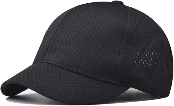 Tetefory Short Brim Mesh Baseball Cap for Men Women Quick Dry Breathable Adjustable Unstructured Plain Dad Hat