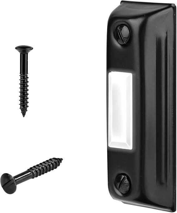 Lighted Doorbell Push Button, Metal Door Bell Button with Screws
