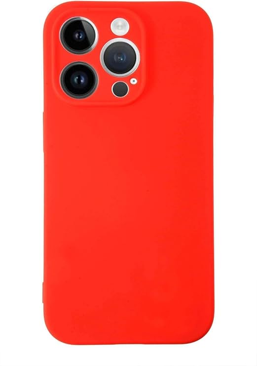 Apple iPhone 14 Pro Max ile uyumlu Kapak Içi Kadife Kamera Korumalı Lansman Silikon Kılıf - Kırmızı