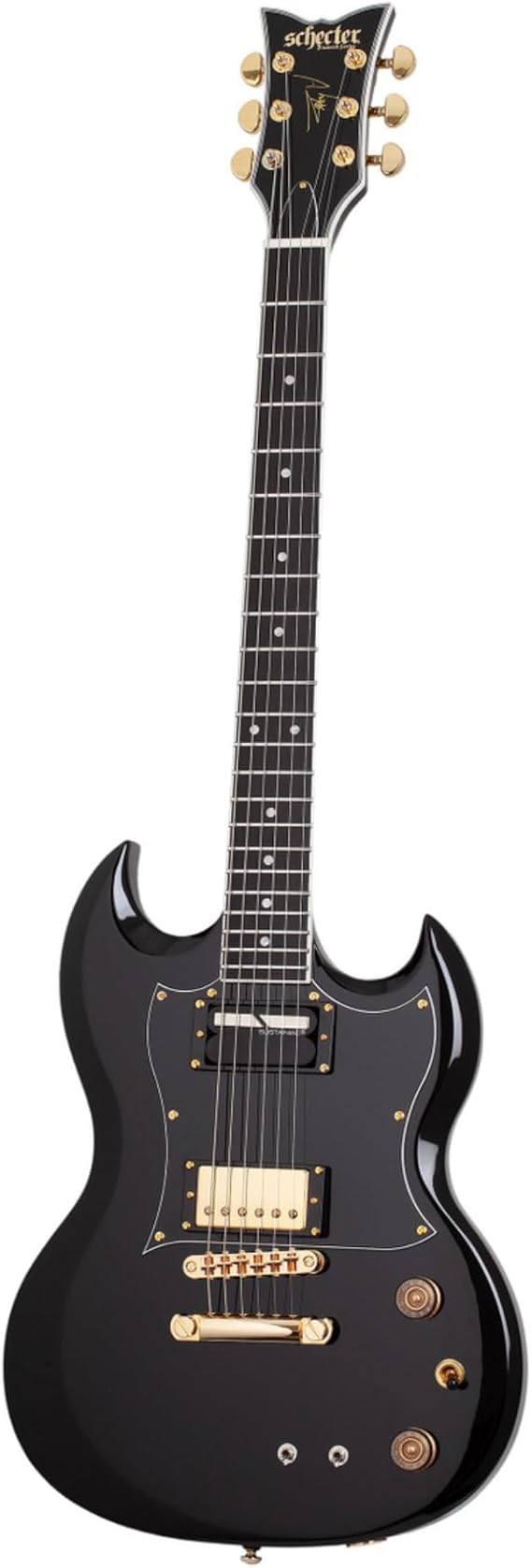 Schecter ZV-H6LLYW66D-S Zacky Vengeance Signature Electric Guitar - Gloss Black | Gloss Black