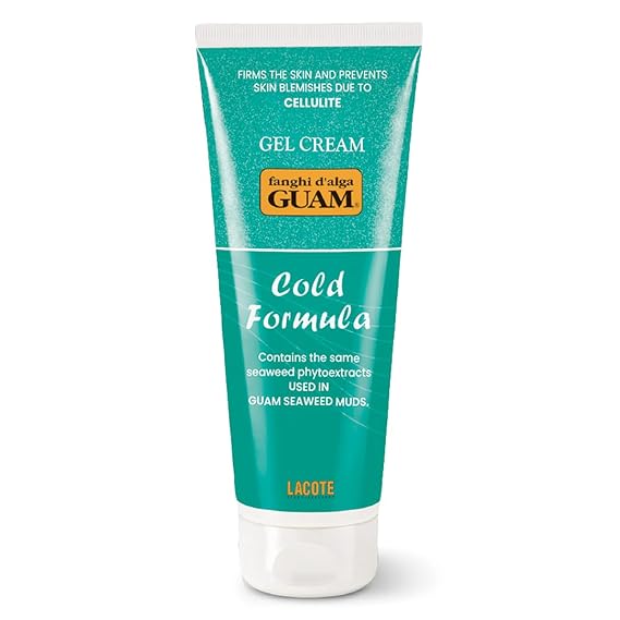 Guam Cooling Anti-Cellulite Cream for Thighs & Legs Skin Firming Gel with Menthol & Seaweed Natural Water Retention & Cellulite Treatment (8.4 Oz)