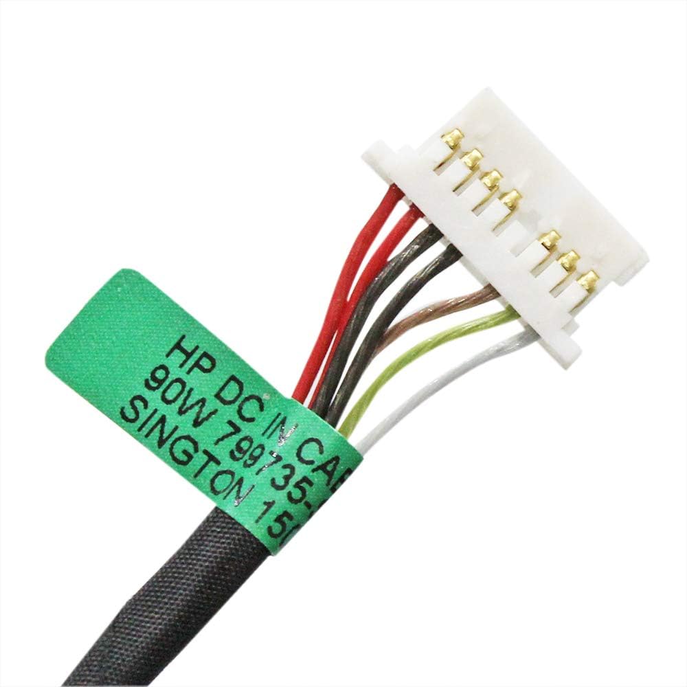 Zahara DC in Power Jack & Cable Plug Replacement for HP 17-by 17-BY0063CL 90W X360 M6-W M6-P M6-AQ M6-AR 14M-BA 15-AU M3-U 799735-F51 L22528-001 799735-S51 799735-F51 799735-Y51