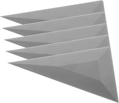 5Pcs Window Tint Squeegee Triangle Contour Squeegee Card Scraper Window Tint Tools Grey Corner Squeegee Vinyl Wrap Tool Kit for Car Wrapping Window Tinting Film Installation Application