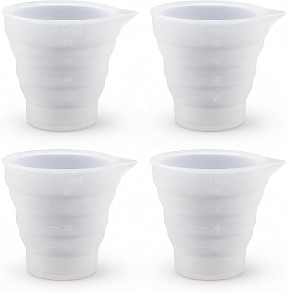 4PCS Laundry Dosing Balls for Liquid Detergent - Silicone Measuring Cup 50ml - Foldable Laundry Detergent Dispenser - Reusable Washing Liquid Measuring Cup - Portable Laundry Tool for Washing Machine