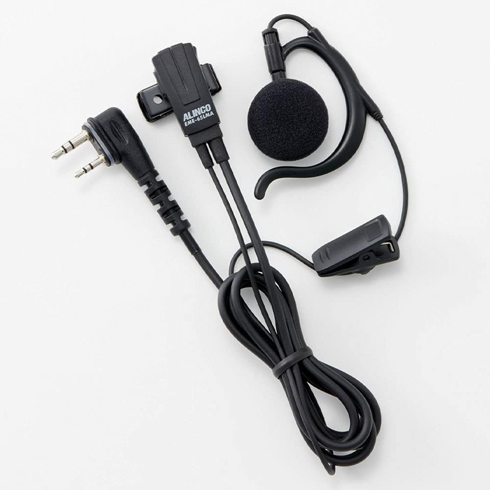 Alinco EME-65LMA Commercial Earphone Microphone Compatible with DJ-PV1D