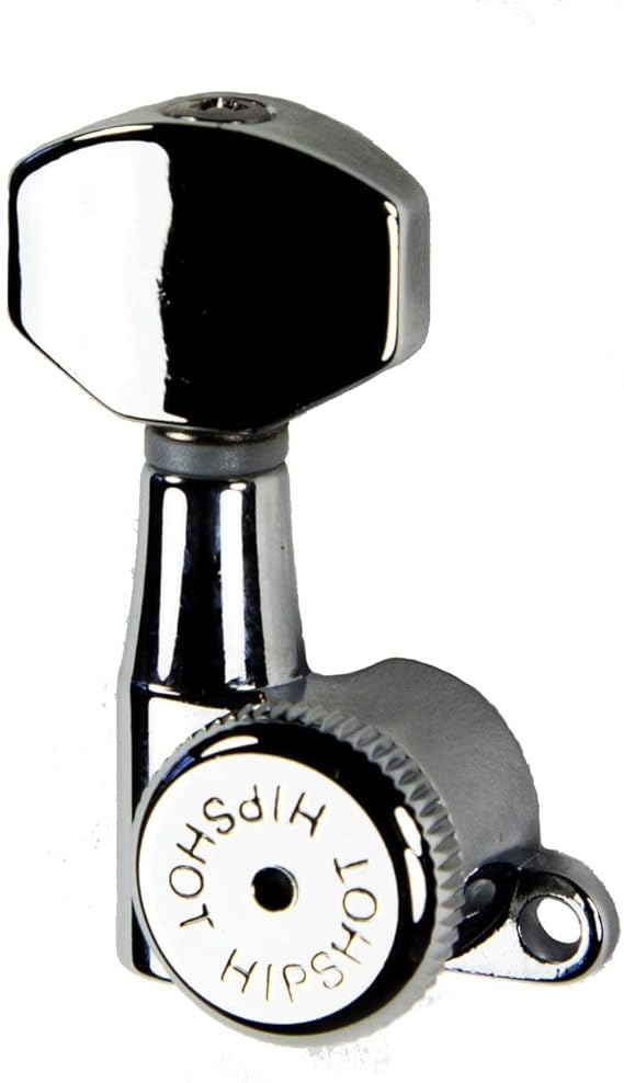 Hipshot Grip-Lock 6 inline Enclosed 21mm Post Locking Tuners - Chrome