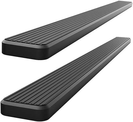 APS 5in Stainless Steel Black Running Boards Compatible with Jeep Grand Cherokee 1999-2004 4-Door (Side Steps Side Bars)