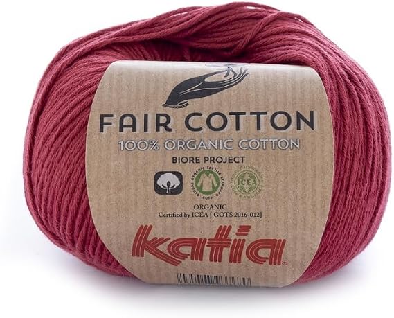 FAIR COTTON ORGANIC 27 garnet knitting cotton
