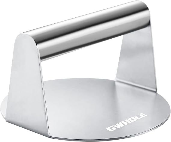 GWHOLE Burger Press,304 Stainless Steel Burger Smasher,Dishwasher safe