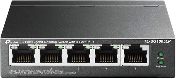 TP-Link TL-SG1005LP, 4 Port PoE + ile 5 Port Gigabit Masaüstü Switch