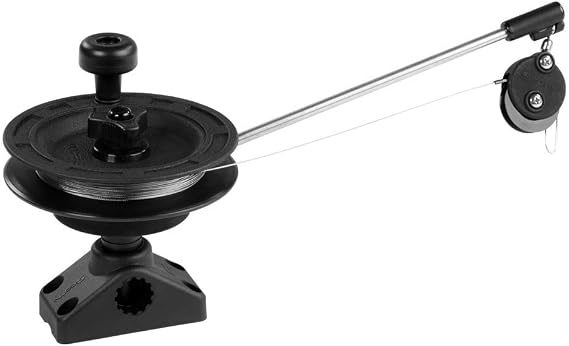 Scotty #1073DP Laketroller Manual Downrigger, Post Mount, Display Packed BLACK, Small | Adjustable, 360 Degrees of Rotation, Durable Construction