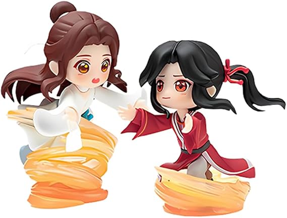 Xie Lian Figure Hua Cheng Action Figure San Lang Noodles Stopper, Q Ver Anime Figure Model Set, Exquisite Handmade Desktop Figurine Statue Decoration Collection, 10cm, 2pcs B