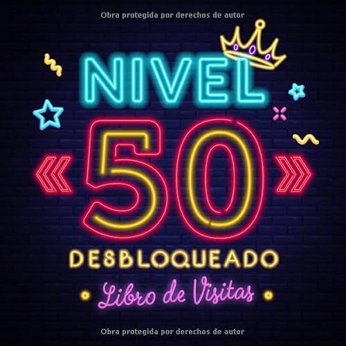 Nivel 50 desbloqueado: Libro de visitas para el 50 cumpleanos Regalos originales para hombre - 50 anos gamer decoracion - Libro de firmas para ... y fotos de los invitados Spanish Edition Paperback March 5, 2020
