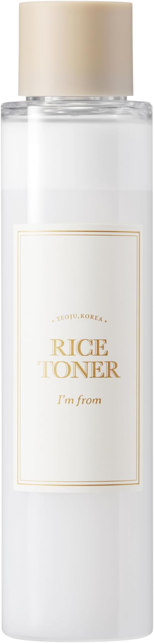 I'm From Rice Toner, 77.78% Rice Extract from Korea, Glow Essence with Niacinamide, Hydrating for Dry Skin, Vegan, Alcohol Free, Fragrance Free, Peta Approved, K Beauty Toner, 5.07 Fl Oz