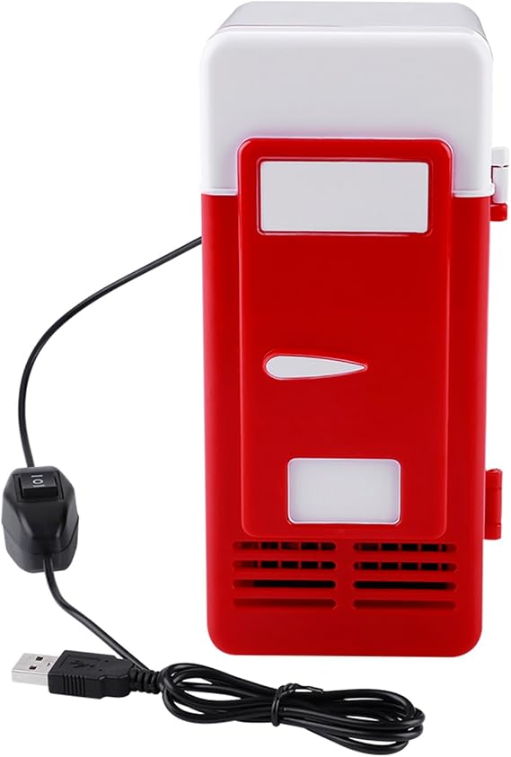 Car Mini Fridge Camping Fridge Portable Electric Cooler Box for Truck RV Boat Outdoor Travel (Red)