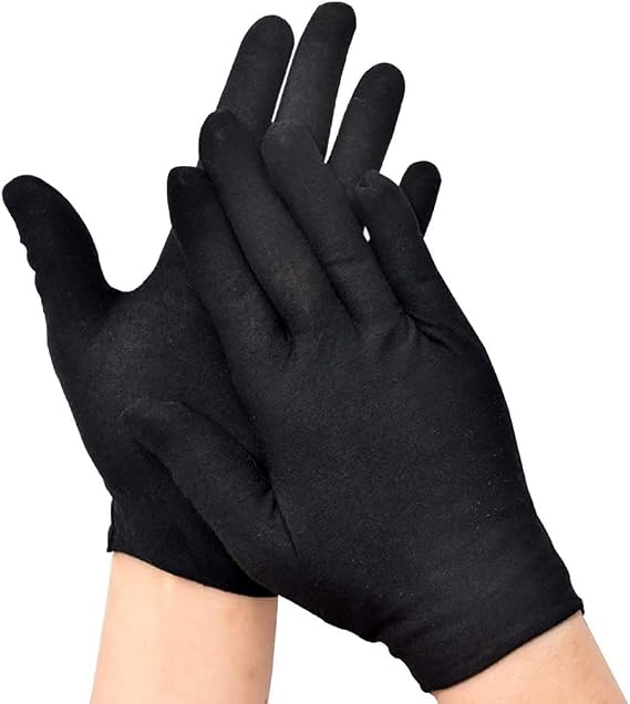 5 Pairs Cotton Gloves Large Size,Coin and Jewelry Inspection Gloves for Women Men...
